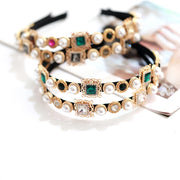 rhinestone and pearl headband, view 8 - MRSLM