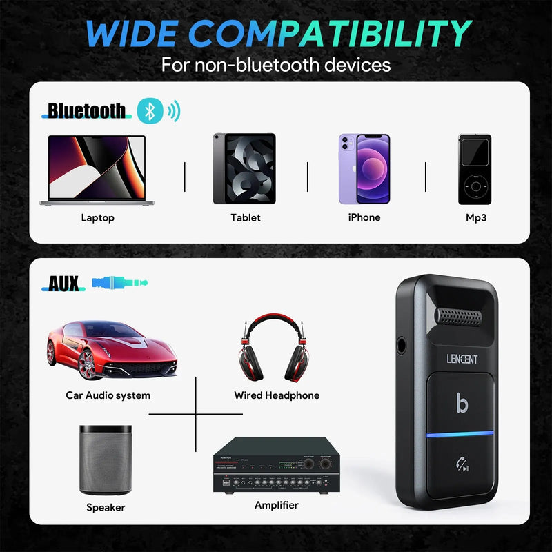 Bluetooth 5.0 car adapter with AUX, view 6 - MRSLM