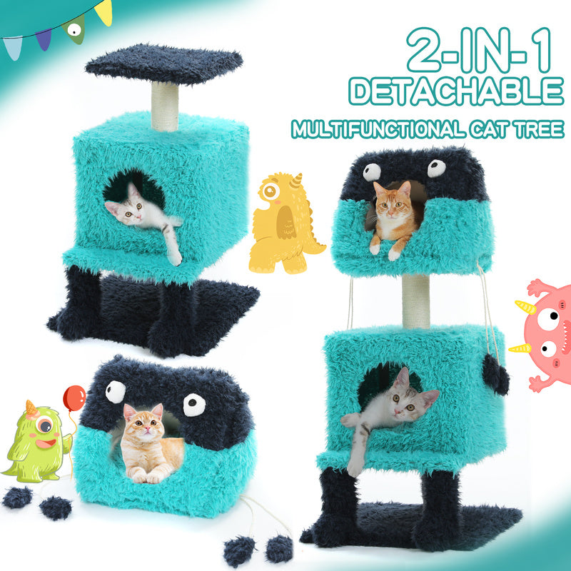 monster cat tree with condos, view 6 - MRSLM