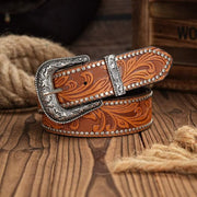 western cowboy pu leather belt, view 5 - MRSLM