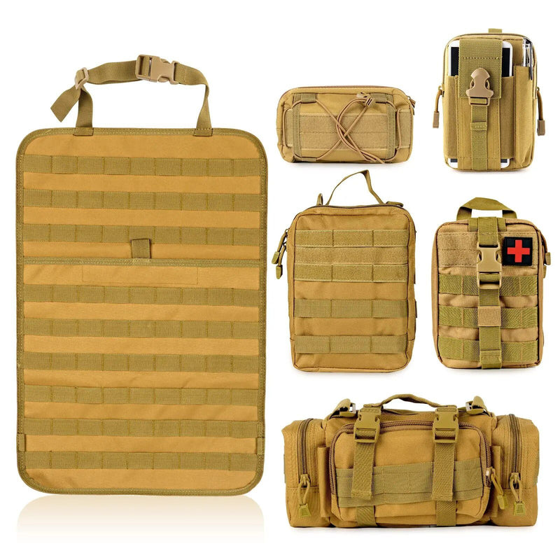 car seat organizer with Molle pouches, view 6 - MRSLM
