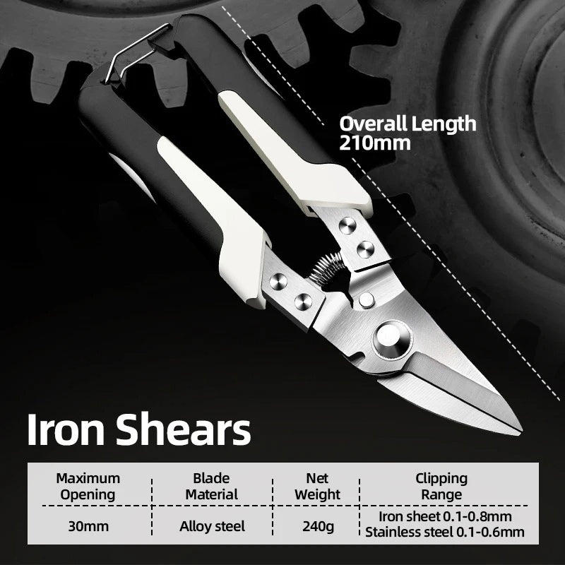 metal sheet cutting scissors, view 3 - MRSLM