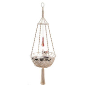bohemian cotton rope cat hammock, view 2 - MRSLM