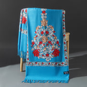 embroidered knitted shawl, view 12 - MRSLM