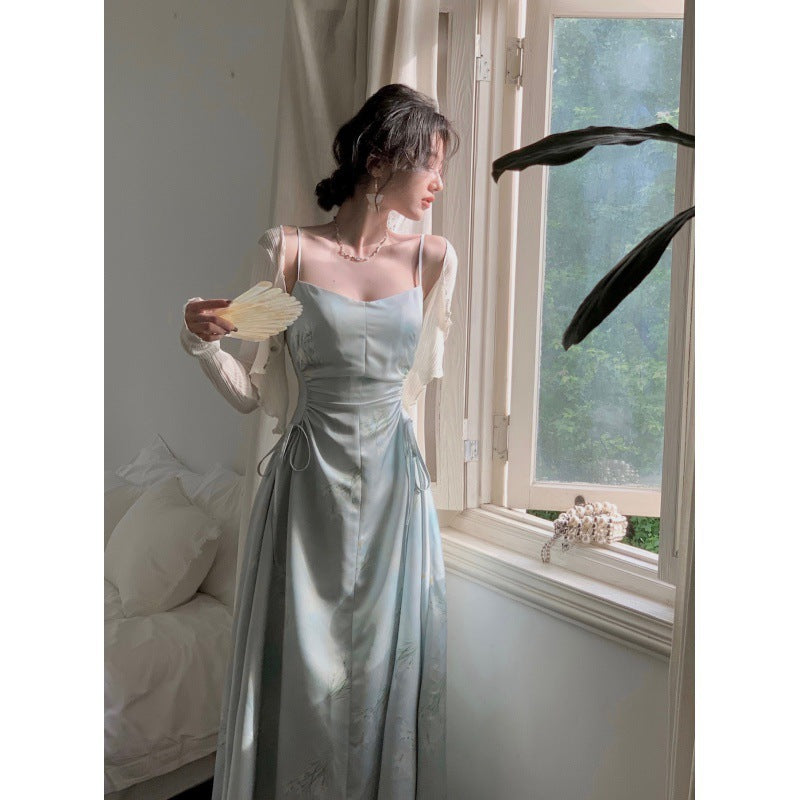high-waist sling dress, view 4 - MRSLM