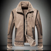 Men's polo collar fleece-lined jacket - MRSLM