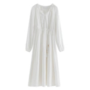 french pastoral long-sleeved dress, view 3 - MRSLM