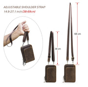 retro cowhide phone bag, view 10 - MRSLM