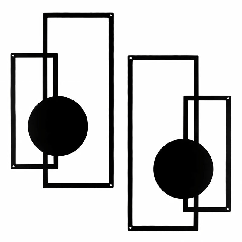 Nordic iron silhouette wall hanging set, view 2 - MRSLM