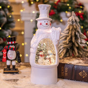 Christmas snowman Santa music box light, view 4 - MRSLM