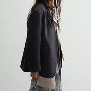 blazer with contrast color scarf collar, view 5 - MRSLM