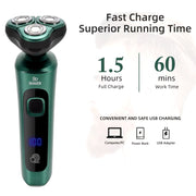 usb rechargeable electric shaver with lcd display, view 7 - MRSLM