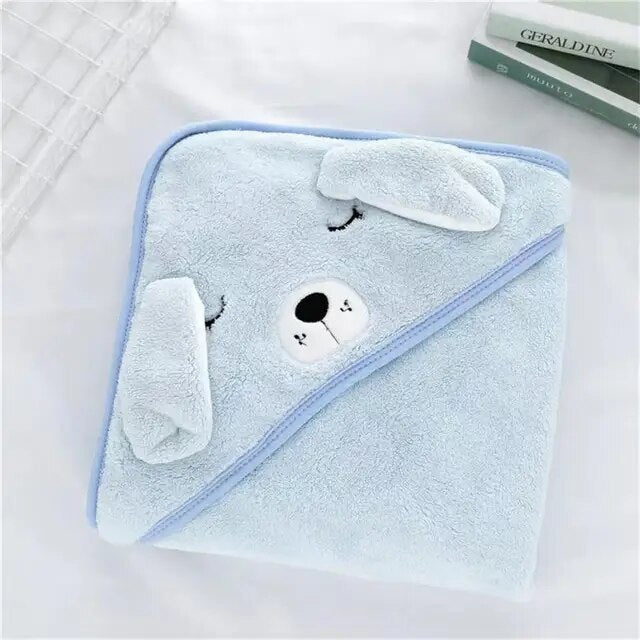 soft flannel baby bathrobe, view 3 - MRSLM