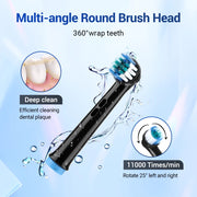 rotary electric toothbrush with 3 modes, view 6 - MRSLM