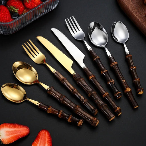 black bamboo dinnerware set - MRSLM