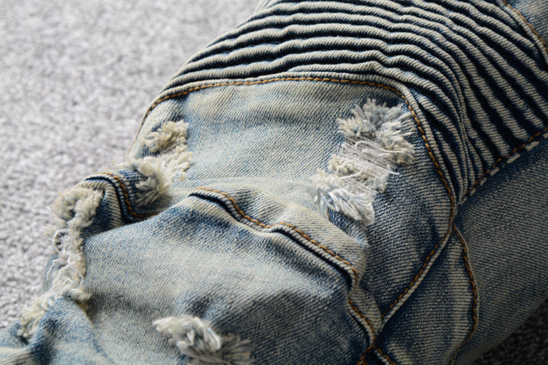 Multi pocket slim fit washed jeans, view 10 - MRSLM