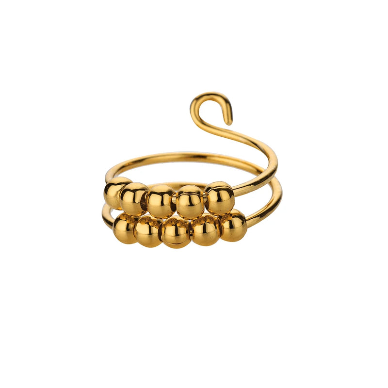 stainless steel fidget ring, view 3 - MRSLM