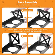 adjustable elevated dog bowl stand, view 7 - MRSLM