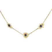 lucky eye gold necklace, view 5 - MRSLM