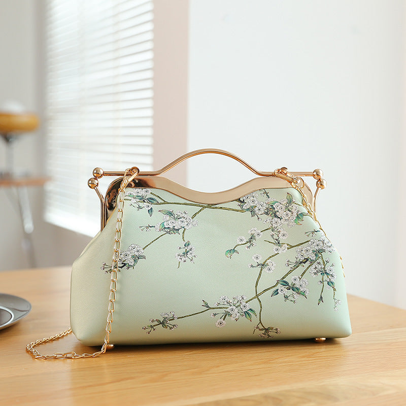 printed shell crossbody clutch bag, view 7 - MRSLM