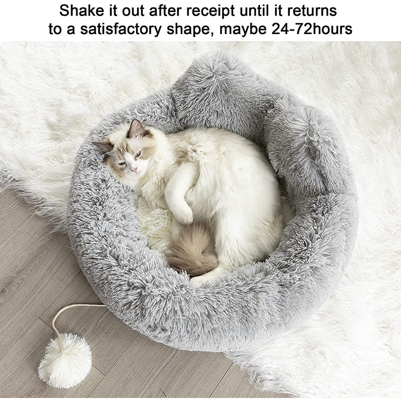 faux fur bed for small dogs and kittens, view 5 - MRSLM