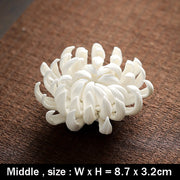 chrysanthemum ceramic incense burner, view 6 - MRSLM