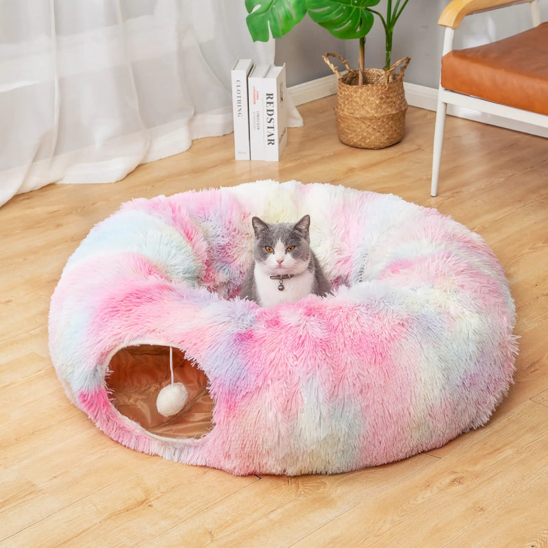 cozy cat tunnel bed, view 6 - MRSLM