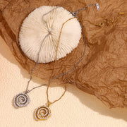 spiral pendant necklace, view 7 - MRSLM