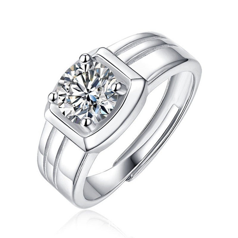 men's S925 silver 1 karat ring, view 5 - MRSLM