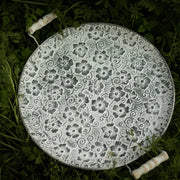 round metal antique serving tray - MRSLM