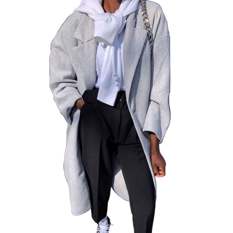 Women's long trench coat, view 2 - MRSLM
