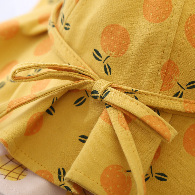 baby girl fruit print bucket hat, view 6 - MRSLM
