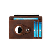 crazy horse leather card holder - MRSLM