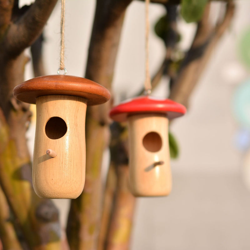 Wooden hummingbird nest, view 4 - MRSLM