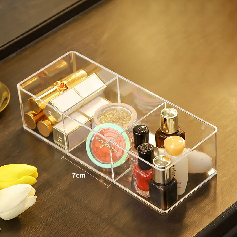 clear acrylic makeup organizer with drawers, view 3 - MRSLM
