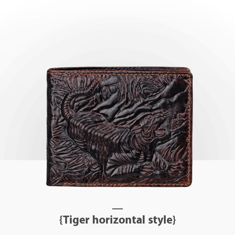 embossed leather wallet, view 12 - MRSLM