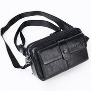 top layer cowhide messenger bag, view 6 - MRSLM