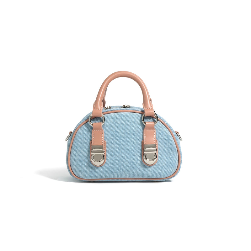 Mini denim handbag, view 4 - MRSLM