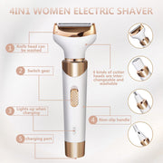 electric shaver and epilator for women, view 3 - MRSLM