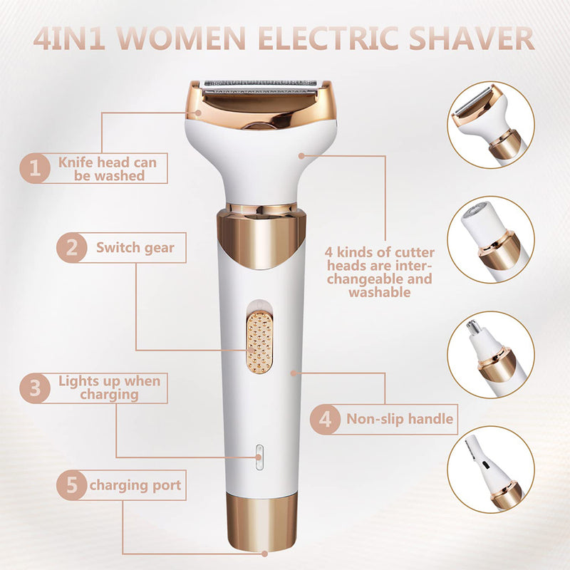 electric shaver and epilator for women, view 3 - MRSLM