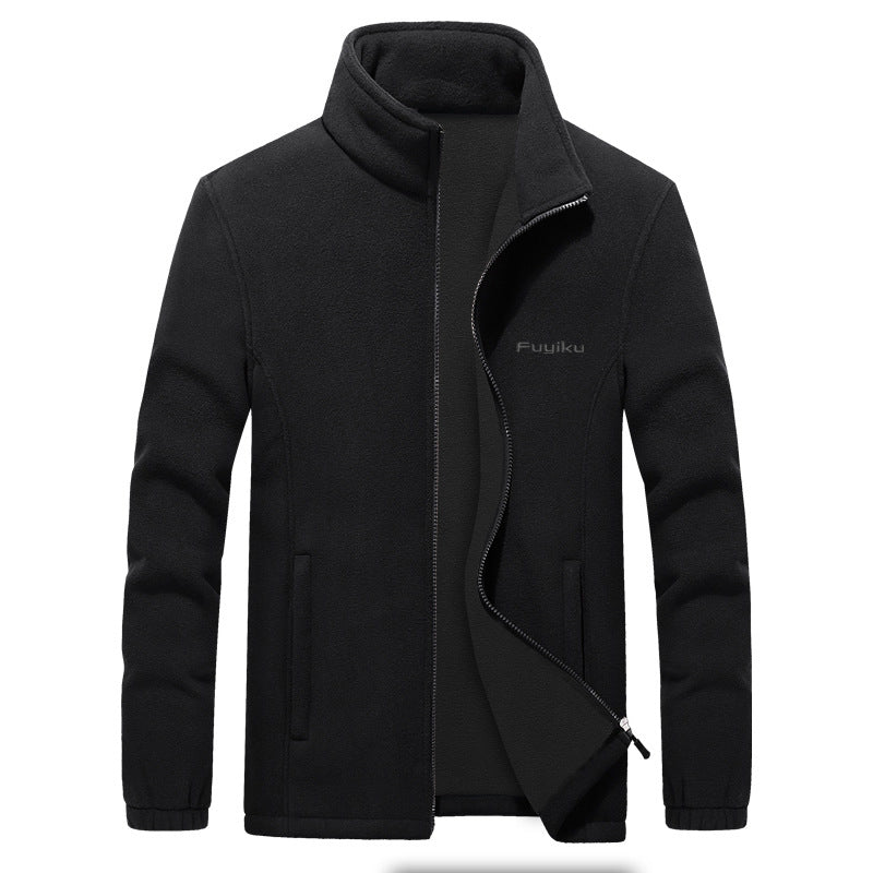 Men's sherpa fleece casual jacket, view 3 - MRSLM