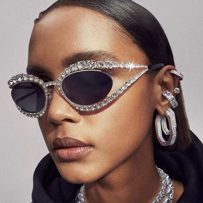 cat eye diamond sunglasses - MRSLM