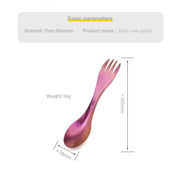 ultralight titanium spork, view 12 - MRSLM