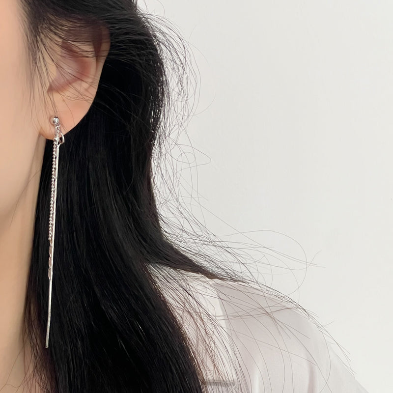 long tassel earrings, view 5 - MRSLM