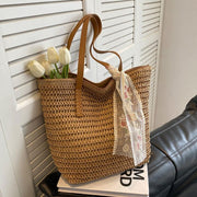 Handmade large woven straw tote bag - MRSLM