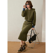 women's hooded two-piece dress set, view 6 - MRSLM