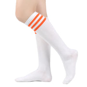 Striped cotton women's calf socks, view 10 - MRSLM