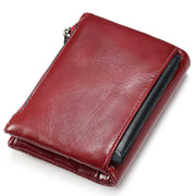 women's genuine leather rfid bifold wallet, view 4 - MRSLM