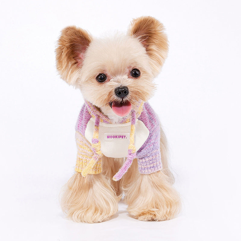Cozy hooded pet sweater, view 4 - MRSLM