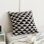hand crochet chunky knit throw pillow, view 3 - MRSLM